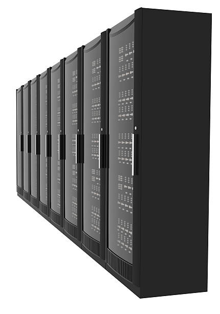 istock Set of metal lockers, side view 486744800