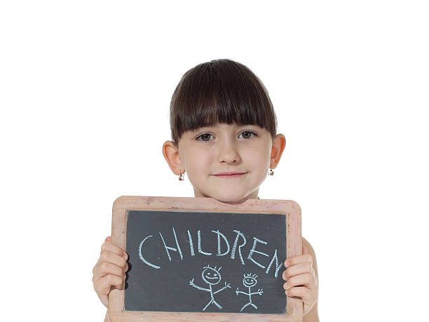 istock Girl and chalkboard 486744905