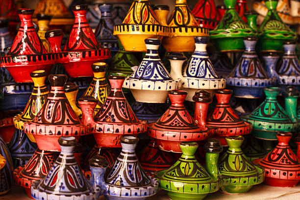 istock Tajines for sale in a marrakesh market 486745163