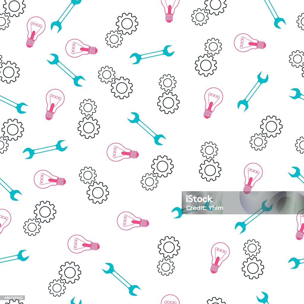 Seamless Pattern With Tools Background Stock Illustration - Download ...