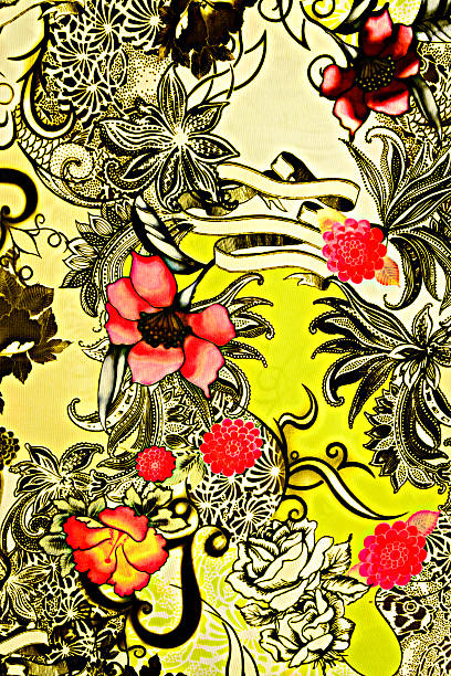 istock texture fabric of retro flower for background 486745810