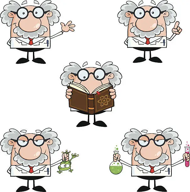 Vector illustration of Collection of Professor - 5
