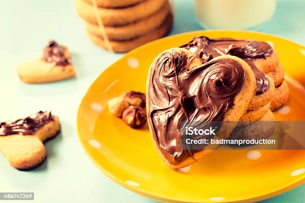 Melting Chocolate And Cookies Stock Photo - Download Image Now - Above, Backgrounds, Candy