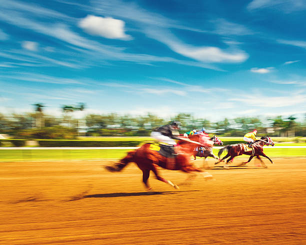 istock Horse Racing Motion Blur 486747737