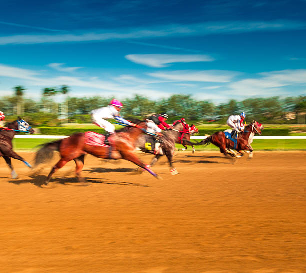 istock Horse Racing Motion Blur 486747743