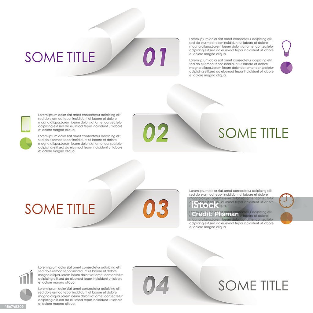 Info Graphic Colorful Sample Stickers Template Stock Illustration ...