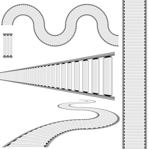 Conveyor Belt Icon Set An image of an abstract converyor belt icon set. conveyor belt stock illustrations