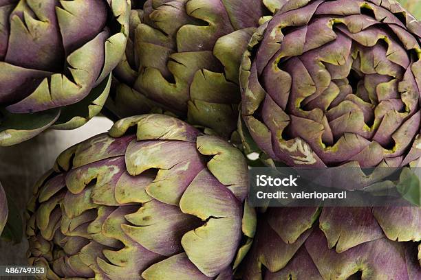 Basket With Artichokes And Asparagus Stock Photo - Download Image Now - Artichoke, Backgrounds, Close-up