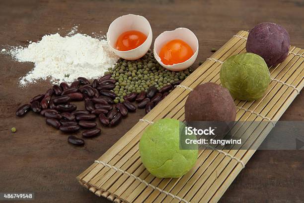 Mooncake And Tea Vietnamese Chinese Mid Autumn Festival Food Stock Photo - Download Image Now