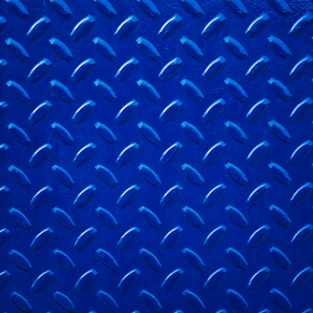 istock Texture of blue Grunge Rusty Steel Floor Plate for Background 486749991