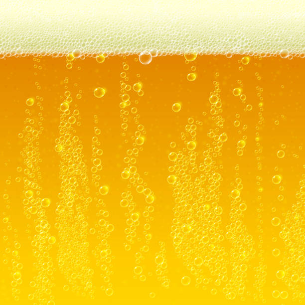 пиво фон текстура с пеной и пузырьки - beer backgrounds nobody bright stock illustrations