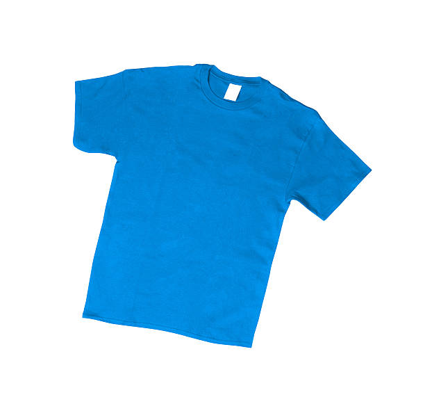 istock Blue T-shirt isolated on white background 486753094