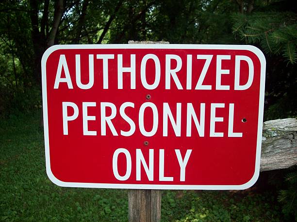 istock Authorized Personnel Only Sign 486754118