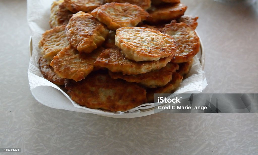 Oatmeal pancakes in a plate Oatmeal pancakes in a plate on the table 2015 Stock Photo