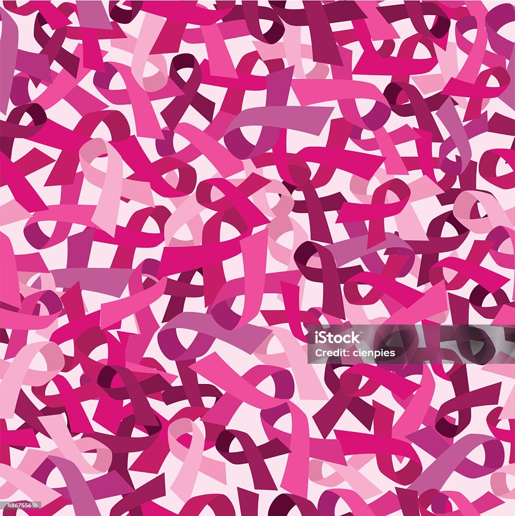 Breast cancer pattern seamless pink ribbon Pink ribbon background seamless pattern for breast cancer awareness campaign. EPS10 vector file. Pattern stock vector