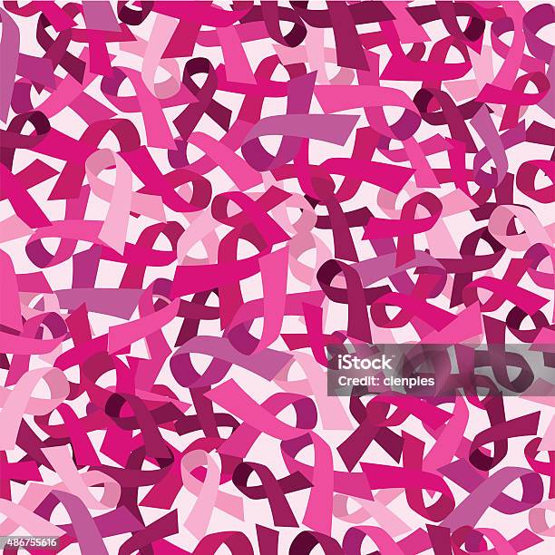 Breast Cancer Pattern Seamless Pink Ribbon Stock Illustration - Download Image Now - Pattern, Breast Cancer Awareness Ribbon, Breast Cancer