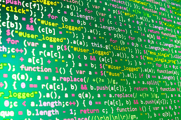 Software developer programming code on computer Software developer programming code on computer. Abstract computer script source code. freeware pictures stock pictures, royalty-free photos & images
