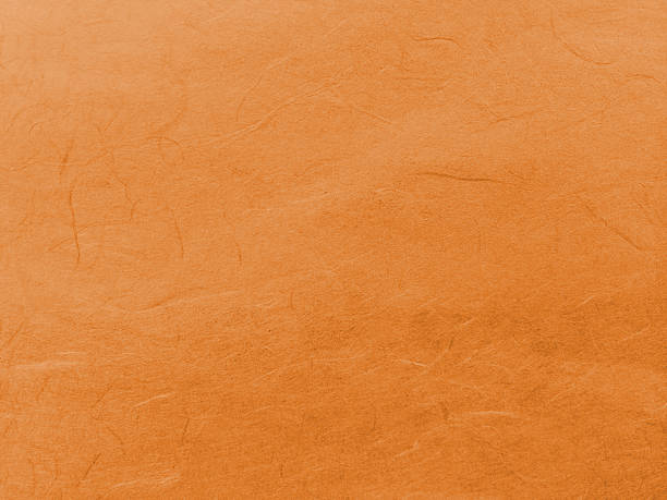istock Abstract Light Orange Brown Recycle Mulberry Paper Texture Background 486757842