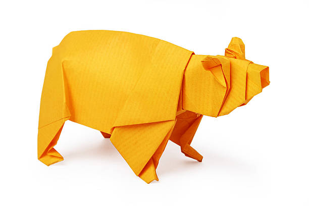 istock Origami paper bear 486758584