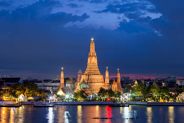 istock Wat Arun Temple in bangkok thailand at twilight. 486758614