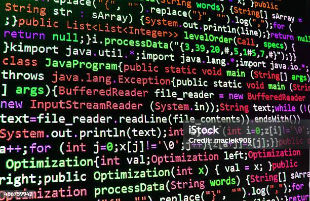 Code Program Software How Software Developer Programming Code On Computer Stock Photo - Download ...
