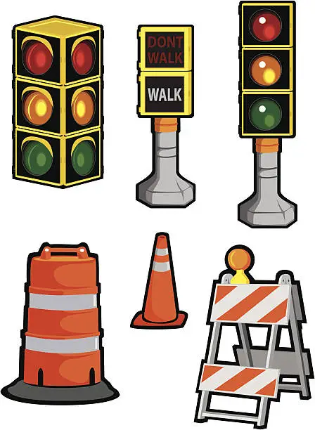 Vector illustration of Traffic Collection