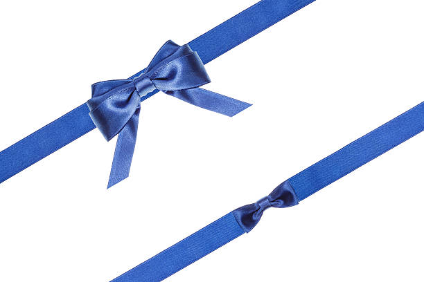 istock blue satin bows and ribbons isolated - set 32 486761830