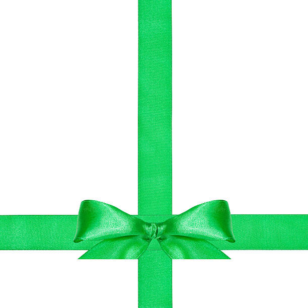 istock big green bow knot on two crossing satin ribbons 486762836