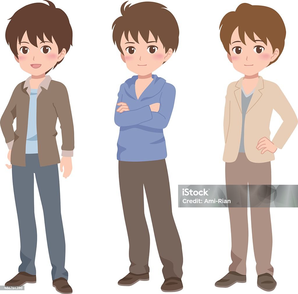 Boy Pose Stock Illustration - Download Image Now - 20-29 Years, 2015, Adult  - iStock