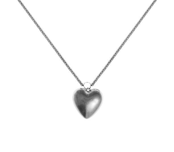 istock Metallic heart shape in chain isolated 486764422