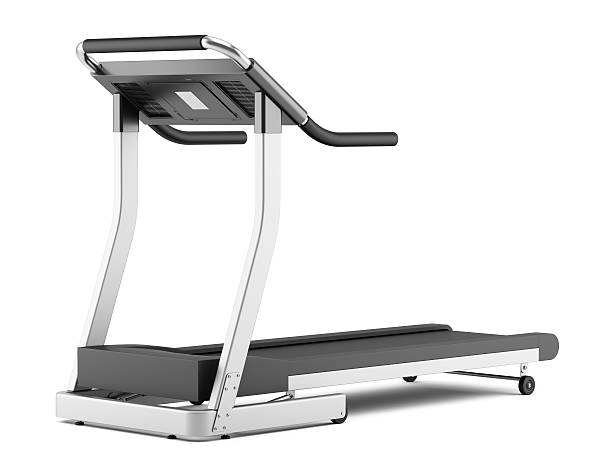 tapis roulant, isolato su sfondo bianco - treadmill exercise machine isolated exercising foto e immagini stock