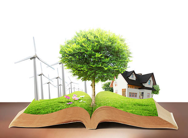 istock book of nature with grass and tree 486764701
