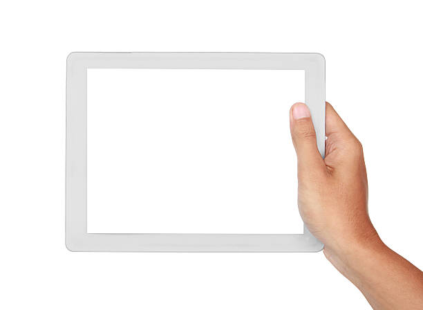 istock photo of a tablet held by hand horizontally 486765045