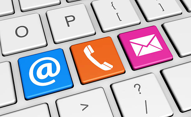 istock Contact Us Icons Keyboard Banner 486765084