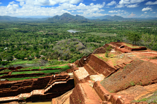 Lion's rock (Sigiriya) is a large stone and ancient fortress ruin in the central Matale District of Sri Lanka. UNESCO World Heritage Site