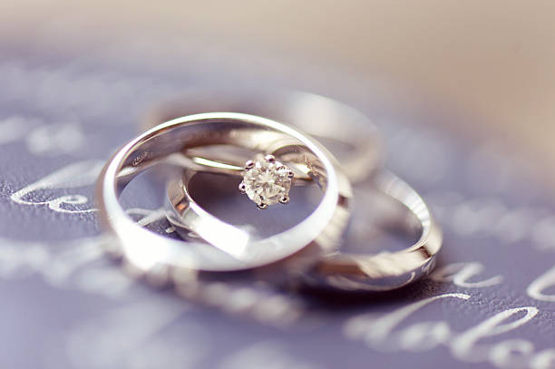 istock Beautiful engagement and wedding rings 486765956