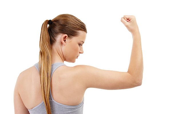 istock Checking out the results of her weight training 486766521