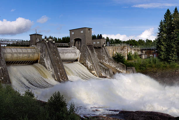 istock Spillway on hydroelectric power station dam in Imatra 486766665