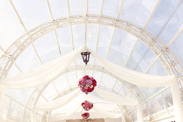 istock Beautiful arch with flowers 486766794