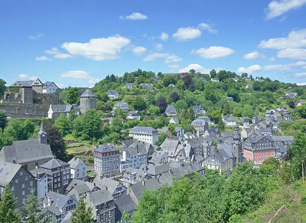 picturesque Village of Monschau,Eifel,Eifel National Park,North Rhine Westfalia,Germany