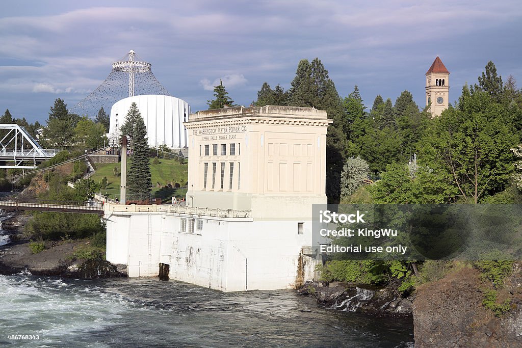 Zabytkowego Water Power Plant - Zbiór zdjęć royalty-free (Spokane)
