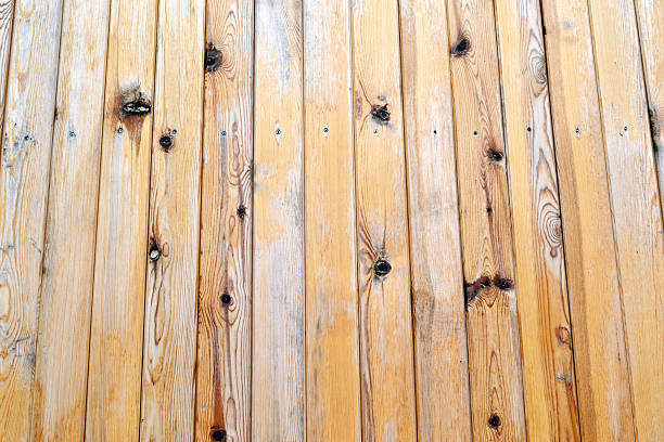 istock Yellow   color wooden panels background 486769634