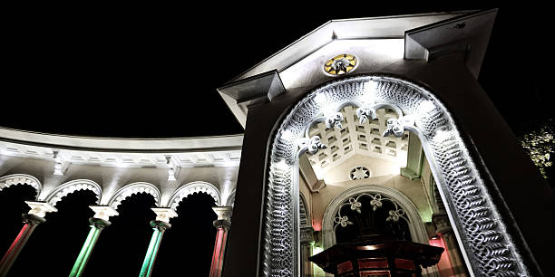 istock Part of the Illuminated colonnade 486771422