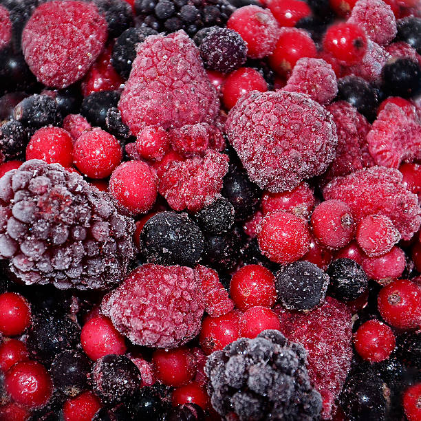istock Ice, fruit, frost, red, frozen, food 486771644
