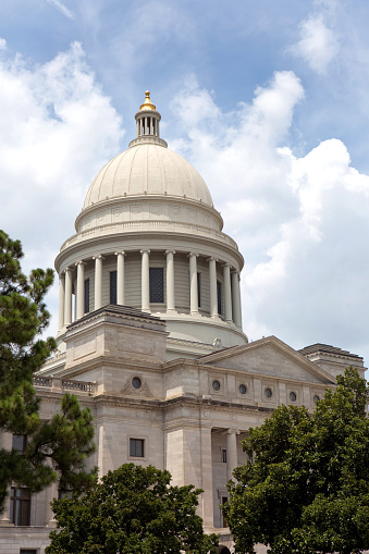 The Arkansas Capital building is located in Little Rock, Arkansas, USA.