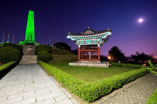 Park in the night, Korea.