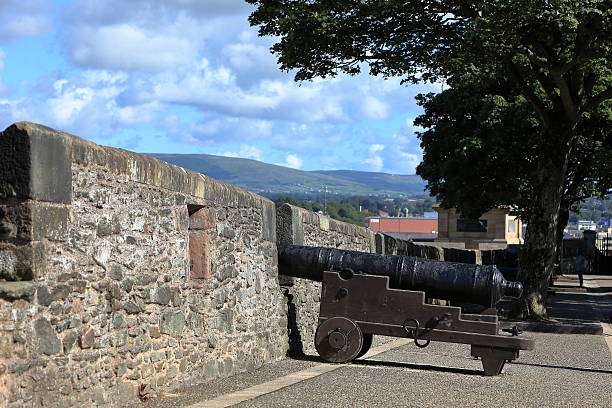 The city walls of Derry in Northern Ireland stock photo