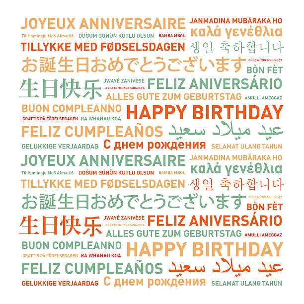 istock Happy birthday card from the world 486778324