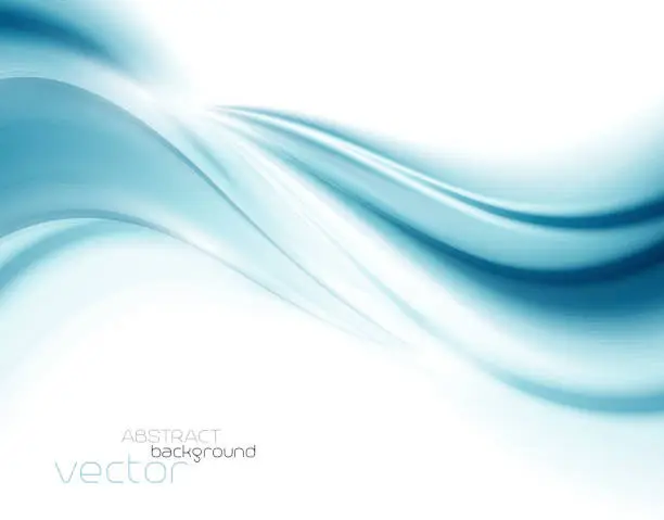 Vector illustration of Beautiful Blue Satin. Drapery Background
