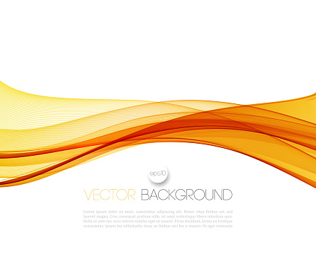 Vector Abstract  Orange curved lines background. Template brochure design.